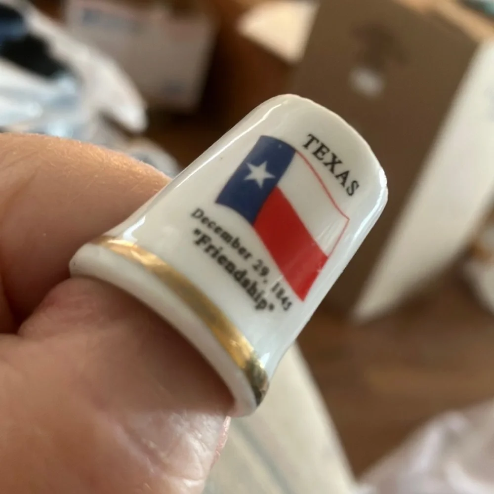 Texas Friendship Thimble with Gold Accent